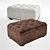 Churchill Leather Ottoman 3D model small image 1