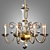 Elegant Solid Brass Flemish Chandelier 3D model small image 1