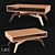 Quid Solid Wood Coffee Table with Shelf 3D model small image 1