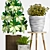 Green Oasis: Decorative Planters Set 3D model small image 2