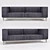 Modern Gray Sofa - Sleek and Stylish 3D model small image 1