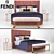 Fendi Adone Bed: Luxury Versatility for Opulent Spaces 3D model small image 1