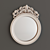 Round Carved Mirror: Customizable Frame | 450 x 570 mm 3D model small image 1