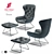 Freifrau Leya Wingback Chair 3D model small image 1