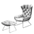 Freifrau Leya Wingback Chair 3D model small image 3