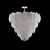 Vintage Murano Frosted Glass Chandelier 3D model small image 2