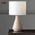 Blush Pink Ceramic Table Lamp 3D model small image 1