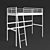 IKEA SVERTA - Solid Wood Bunk Bed 3D model small image 3