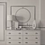 Minimalist Chest with Mirror & Decor Set 3D model small image 3