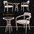 Rhea Leather Armchair & Nolan Table 3D model small image 1