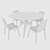 Classic Italian Design Table Set: Calligaris Mikado 3D model small image 3