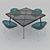 Italian Design Table Set: Calligaris Frame & Bloom 3D model small image 1
