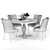  Modern Lamier Dining Table Set: 3D Model & Textures 3D model small image 2