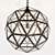 Elegant Aged Iron Pendant Light 3D model small image 2