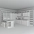 Italian Kitchen Roveretto: Sleek Design with Ilve Technology 3D model small image 3