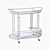 Sleek Stainless Steel Bar Cart 3D model small image 2