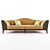 Luxe Velvet Lima Sofa 3D model small image 1