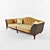 Luxe Velvet Lima Sofa 3D model small image 2