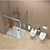 Ravak Pivot Shower & Chrome Toilet Set 3D model small image 2