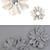 White Flower Wall Decor: Elegant Resin Art 3D model small image 3