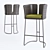 Sleek Modern Bar Chair 3D model small image 1