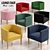 Modern Colorful Lounge Chair Set 3D model small image 2