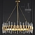 Brass and Acrylic Marvel Chandelier 3D model small image 1