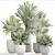 Exotic Palm Collection: Interior Pot Set 3D model small image 3