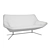 Sleek Aerodynamic Modern Sofa 3D model small image 3