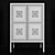 Modern White Metal & Wood Sideboard: Maisons du Monde Mambok 3D model small image 3