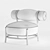 Chic Chignon Chair: Sleek Designer 2017 Height 800 Width 850 Depth 750mm 3D model small image 3