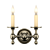 Elegant 2-Light Antique Nickel Wall Sconce 3D model small image 1