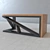 Modern Wooden Coffee Table with Metal Legs 3D model small image 3
