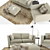 Stylish Cameron Sofa Set with Decor 3D model small image 2