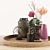 Elegant Floral Vases Ensemble 3D model small image 1