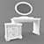 Flora Wooden Table: Elegant and Spacious 3D model small image 1