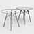 Elegant Eames DSW Tables 3D model small image 3