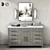 Graydon Shagreen Single Vanity 3D model small image 1