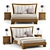 Elegant Villanova Bedroom Set 3D model small image 1