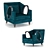 Ulysse Elledue LA 747 Armchair: Stylish and Comfortable 3D model small image 1