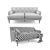 Ariana MADE 3-Seater Sofa: Luxurious Comfort 3D model small image 2