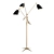 Elegant Triple Arm Floor Lamp 3D model small image 1
