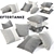 Comfort Collection: IKEA EFTERTANKE Cushion Set 3D model small image 1