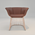 Rose Gold Lounge Chair: Modern Elegance 3D model small image 3