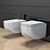 HATRIA Next Toilet and Bidet: Upgrade Your Bathroom 3D model small image 1