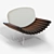 Modern Cuban Style Armchair 3D model small image 1