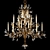 Elegant Crystal Laurel Chandelier 3D model small image 1