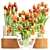 Tulip Trio: Vibrant Spring Bouquets 3D model small image 1