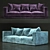 Keith Sofo Vintage Modern Sofa 3D model small image 1
