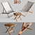 Outdoor Lounge Set with Low Table 3D model small image 1